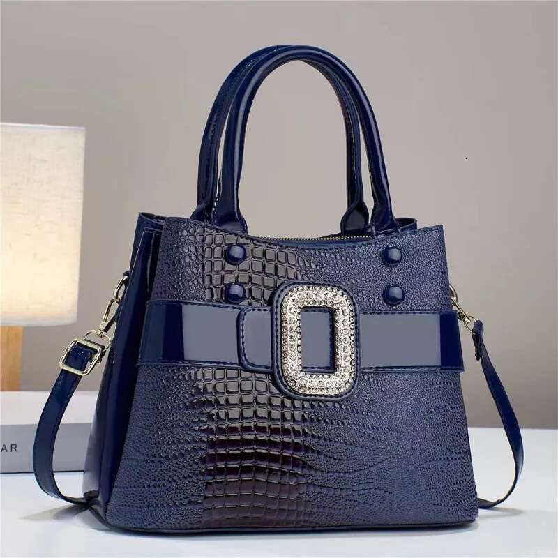 Fashionable New Women's 3-Layer Handbag Trendy Bright Leather Shoulder Large Capacity Crossbody City Commuter Tote Bag Women