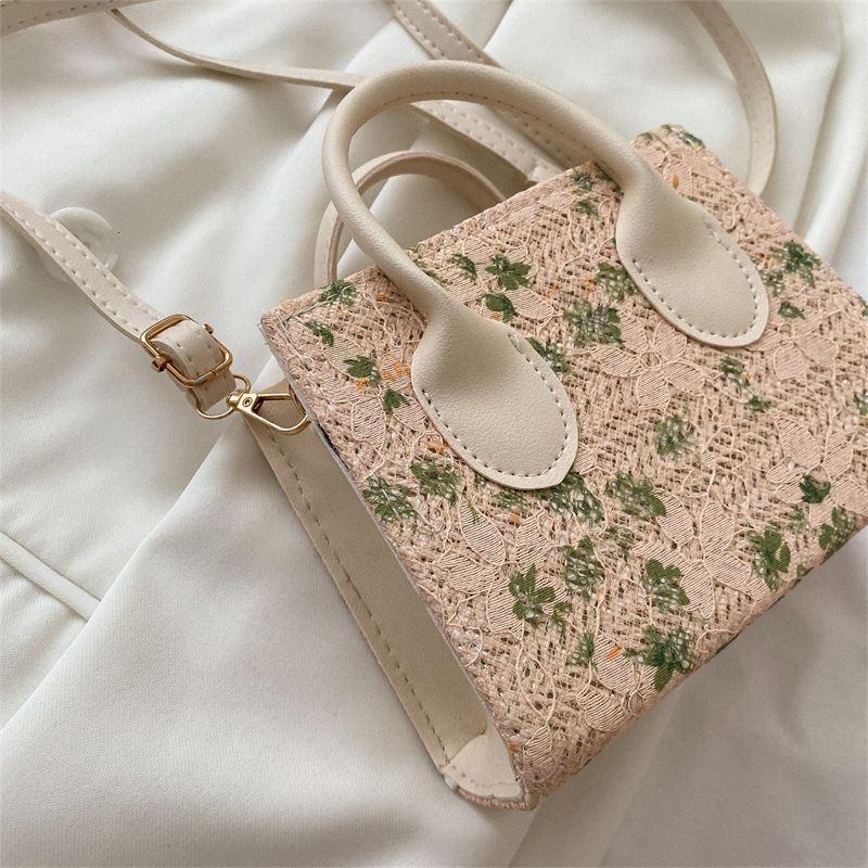 High quality brand fashionable westernized handheld small square fresh and sweet cross shaped mobile phone summer new item women's shoulder bag f