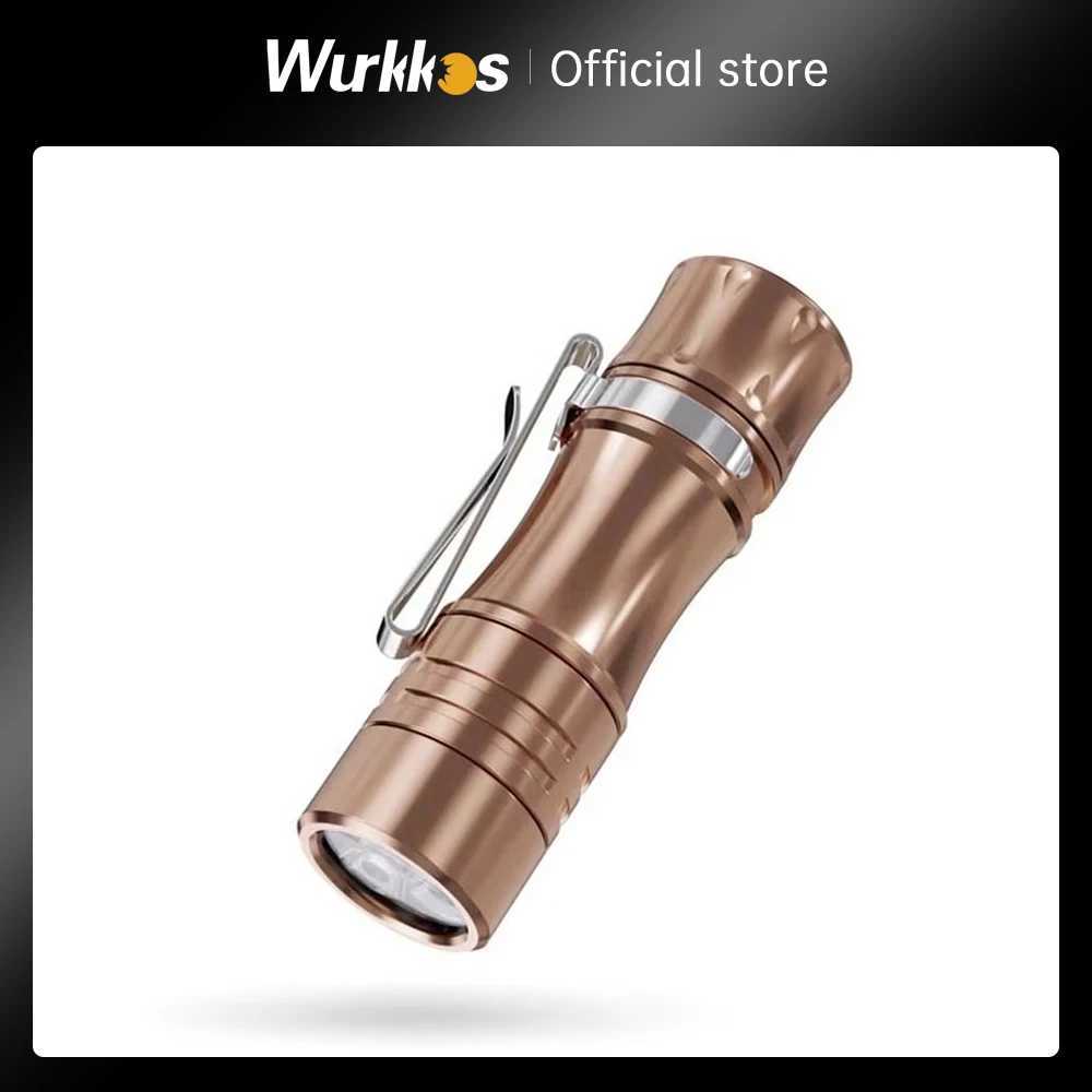 Working TS10 V2 Copper Powerful Mini 14500 EDC Flashlight with 3* 90 CRI LEDs and RGB Aux LEDs Max 1400LM Pocket IPX8 Torch Z250514