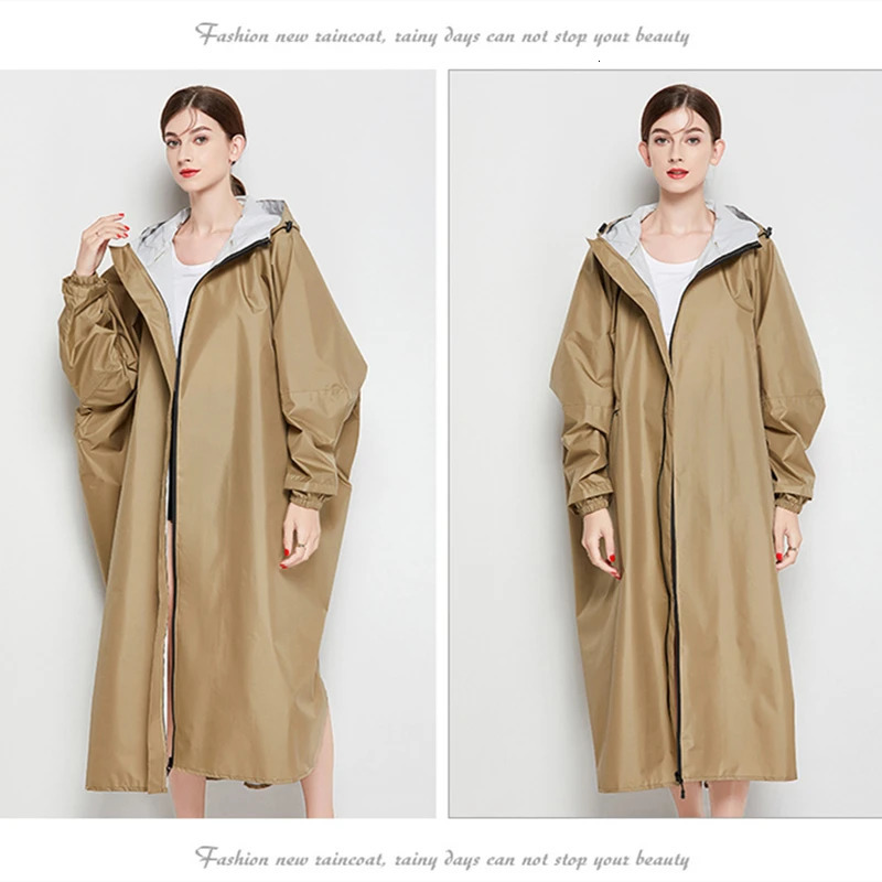 Women Breathable Raincoat Thickened Raincoat Big Rain Coat Poncho Ladies Waterproof Cloak Raincoats Adults Bicycle Rainwear 250515