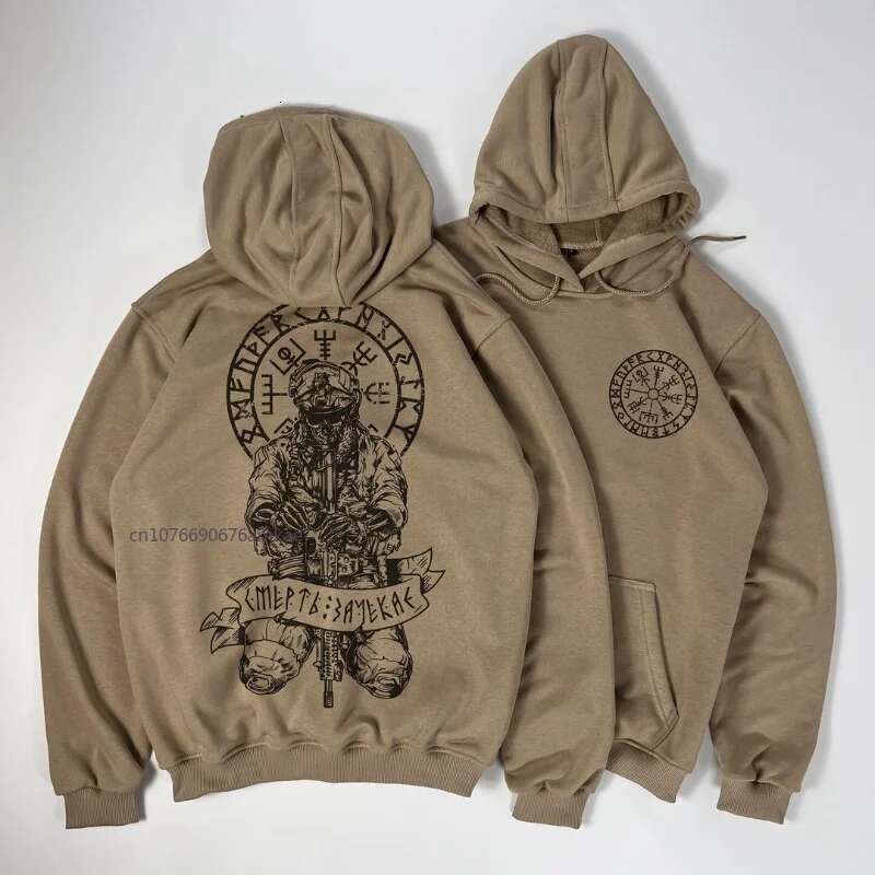 American Street Tide Personalized Pattern Printing Sports Men Women Solid Color Pullover Hoodie Spring Loose Couple Tops Designer