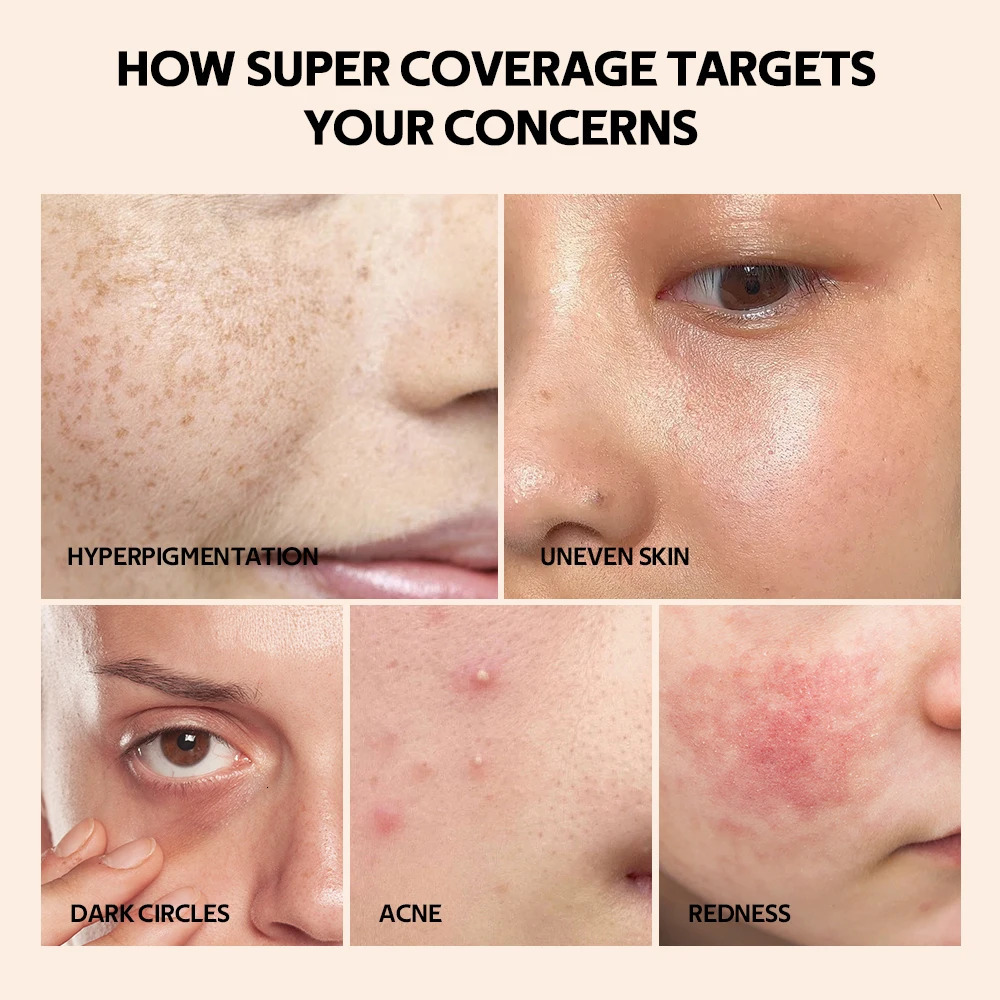 Super Coverage Concealer Multi-Use Cream Oil Free Long Lasting Hydrating Cover Contour Highlight and Retouch Face Makeup 250512