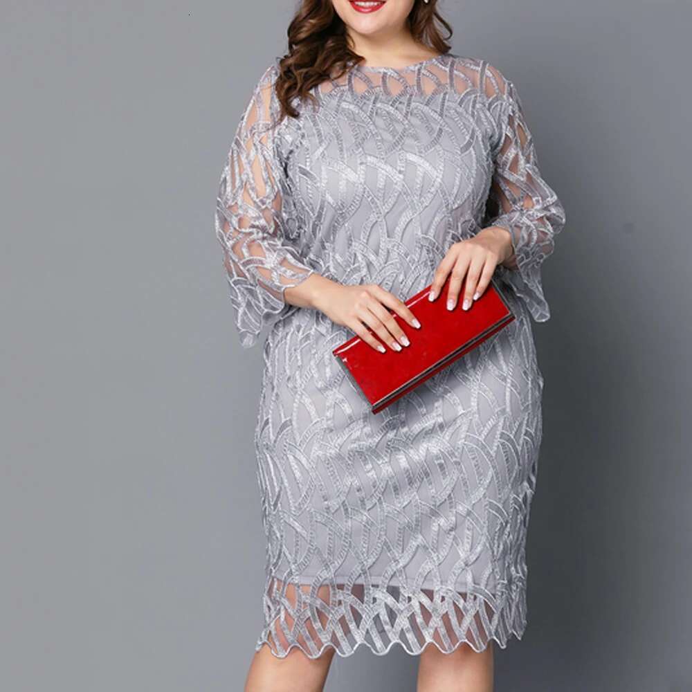 Plus Size Formal Occas Long Women Clothing 2023 Autumn Skirt for Female Evening Party Vestidos Oversized Elegant Dress