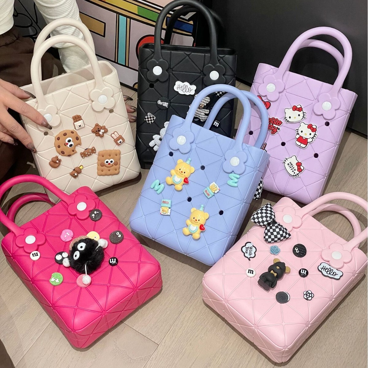 EVA Fashion Cave Summer New DIY Handbag Dopamine French Waterproof Storage Beach Bag
