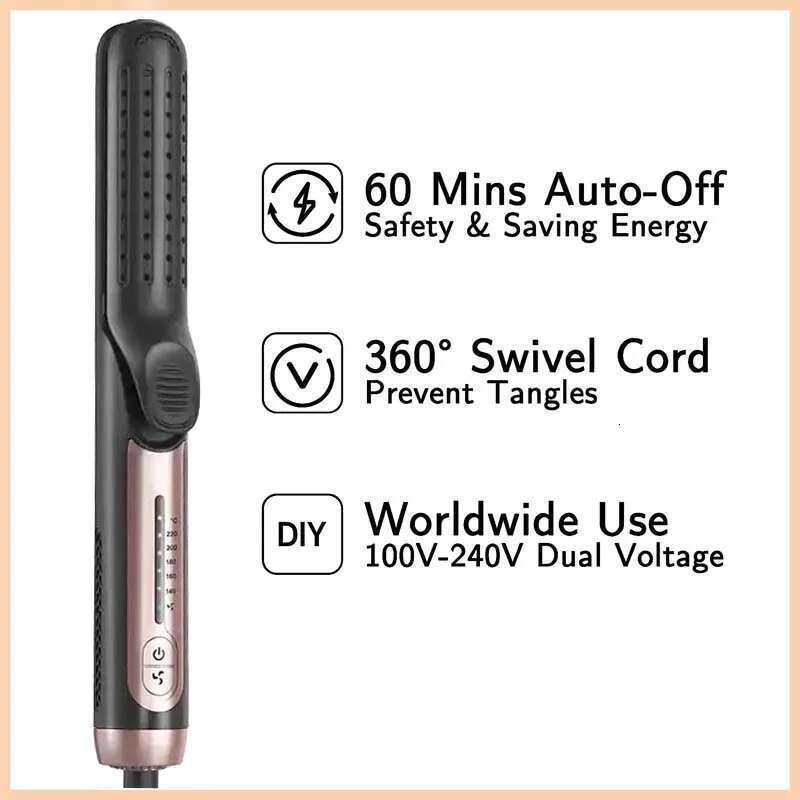 Multifunctional Airflow Styler Professional 2 In 1 Straightener And Curler Ptc Fast Heating Cool Air Hair Flat Irons