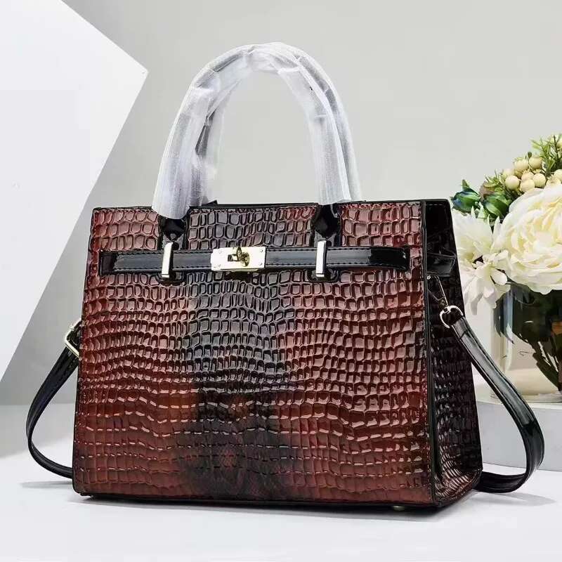 New Snake Patterned Handbag, Personalized And Fashionable Shoulder Bag, Large Capacity Diagonal Cross Bag