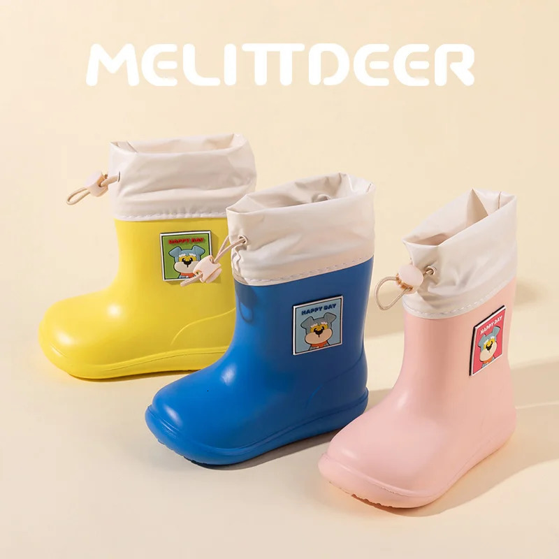 MELITTDEER Waterproof Kids Rain Boots for Boys Girls - Unisex Outdoor Footwear in Colors - Durable Stylish 250515