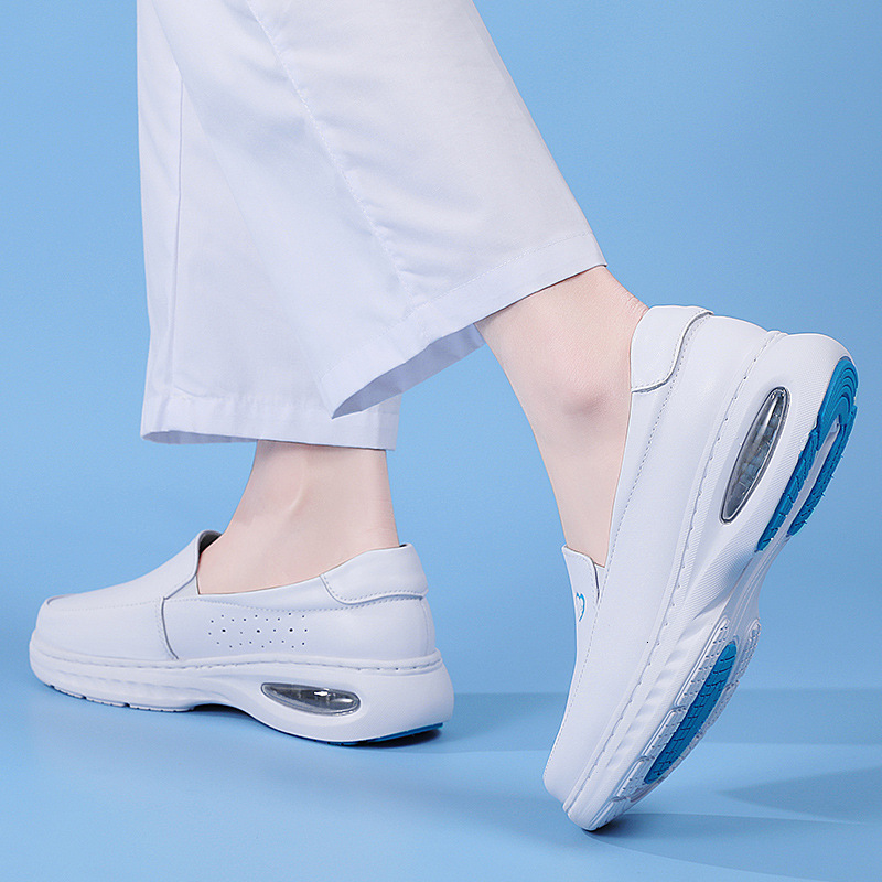 Nurse Made Casual Shoes Of Genuine Leather Women S Summer Air Cushion Soft Sole Breathable Thick Sole Work Shoes Ddmysaturn
