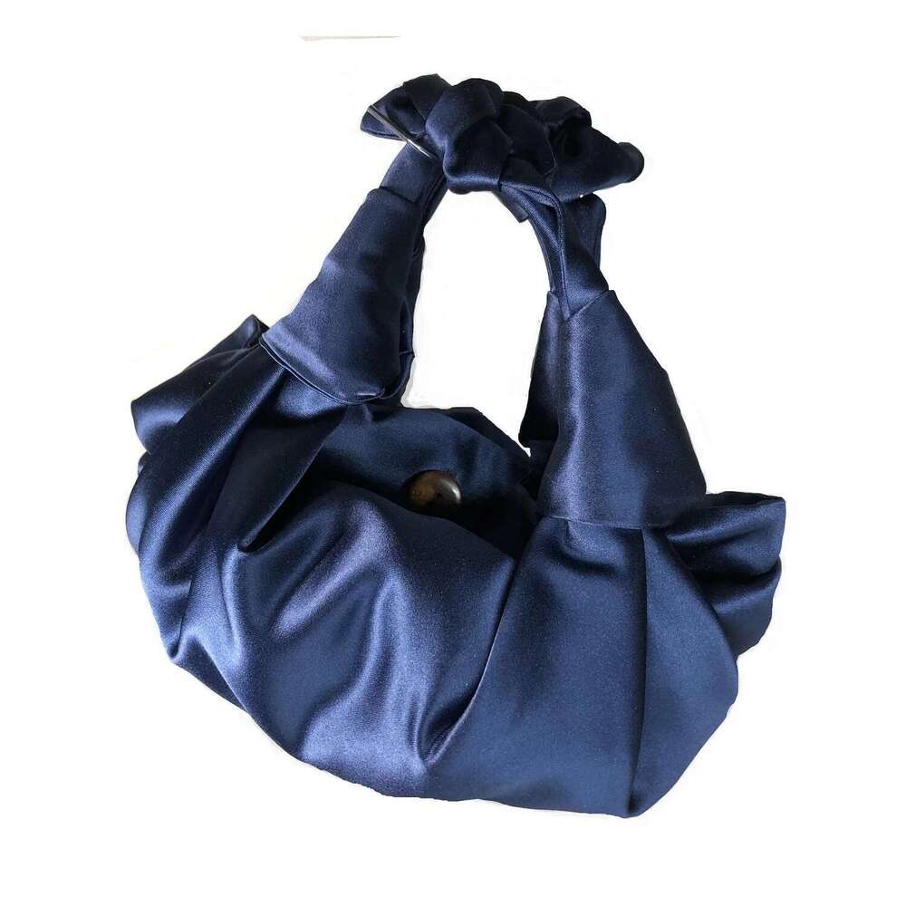 Cloud-wrapped Soft Leather Madame Silk satin Single Shoulder Slant Dumpling Bag Handbag Day Clutches Bags 2020 purse