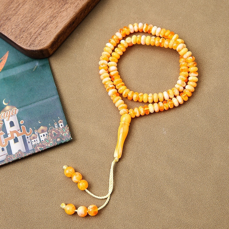 Tisbiha 99 prayer praise beads, holding Arabic bracelets, Muslim jewelry