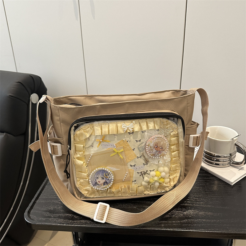 2025 Spring/summer Ins Style Transparent Luxury Bag Campus Versatile Large Capacity Simple Single Shoulder Crossbody New Free Delivery Designer Bag Fo