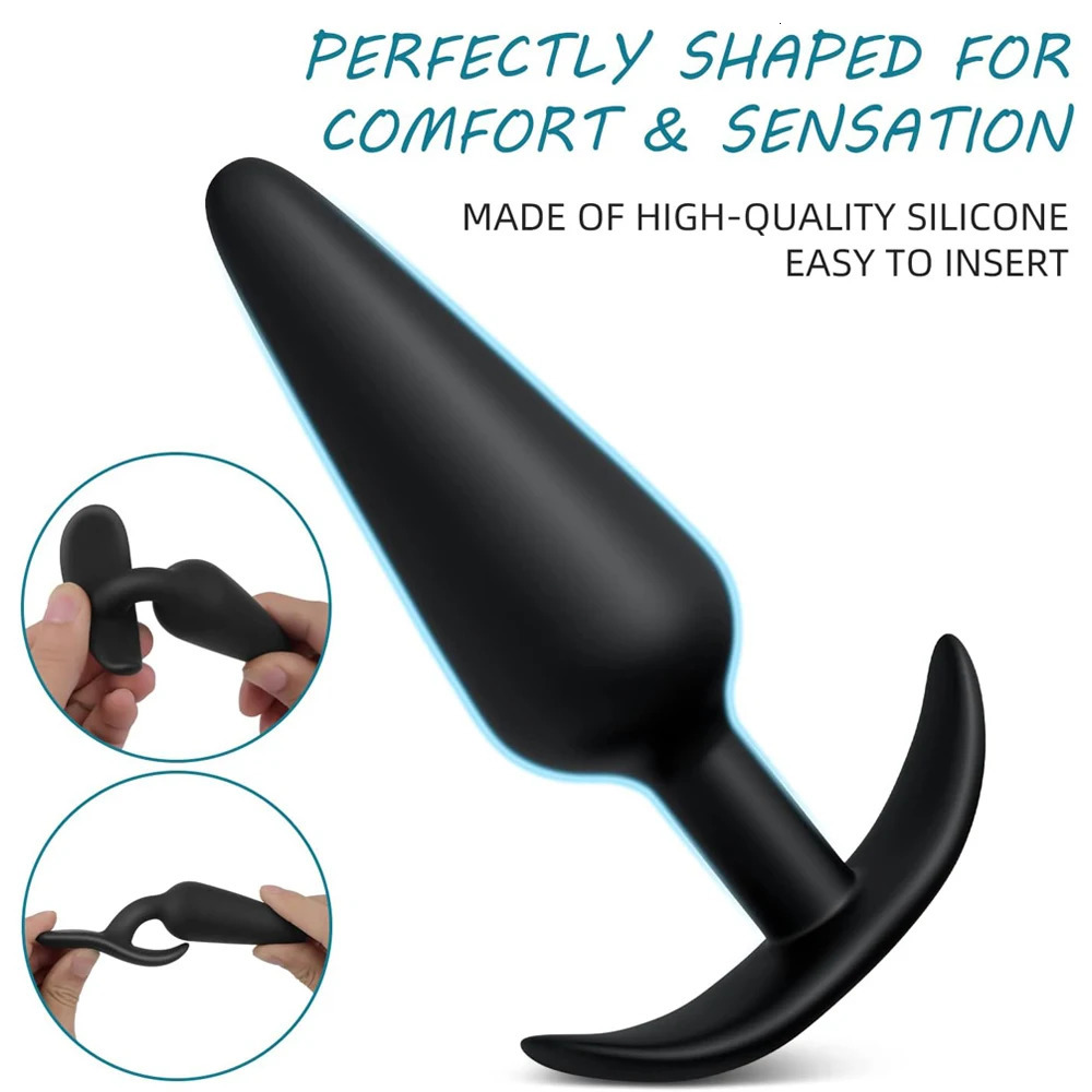 SML Sexy Toys Anal Plug Butt Vibrator WomenMen Soft Silicone Erotic Anal Plug Training Adults Sex Toys for Couple Women Gay 250515