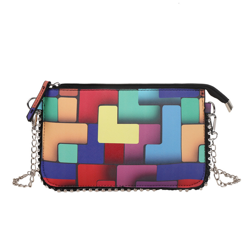 2025 Commuting Small Square Fashionable And Versatile Contrasting Color Bag New Free Delivery Designer Bag Simple Texture Chain Shoulder Luxury Bag Cr