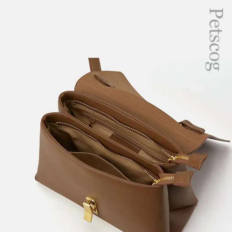 Designer Shoulder Bags Women 2023 Genuine Leather Flap Square Top-Handle Tote Bag Fashion Trend Female Handbags