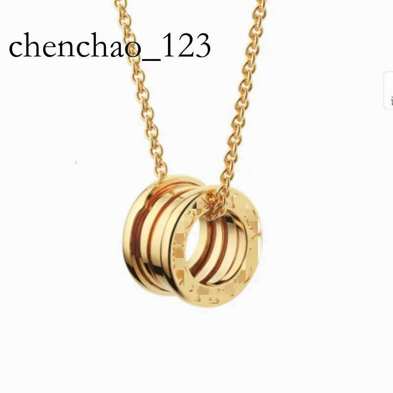 Brand men's and women's pendant luxurious ceramic stainless steel designer high version gold necklace