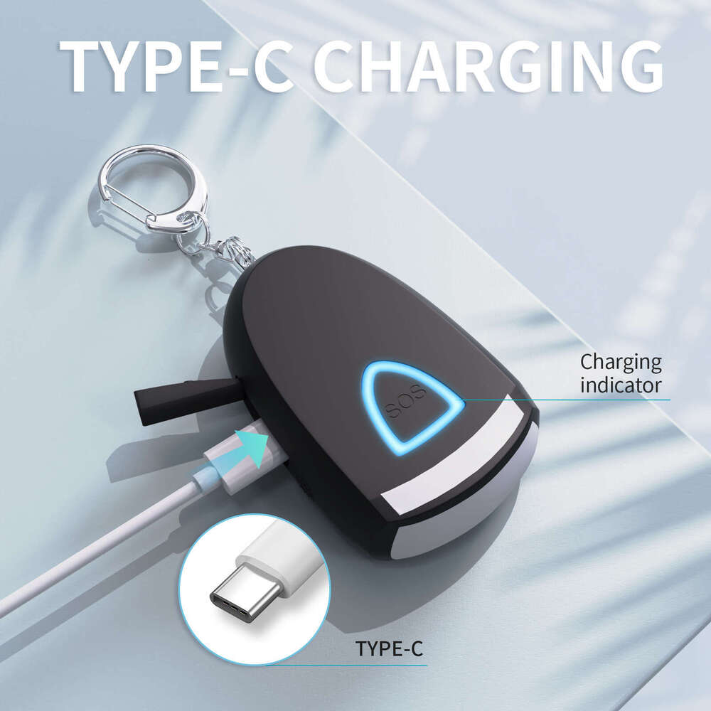 Hot selling charging personal with lights, wolf proof device, outdoor portable keychain alarm