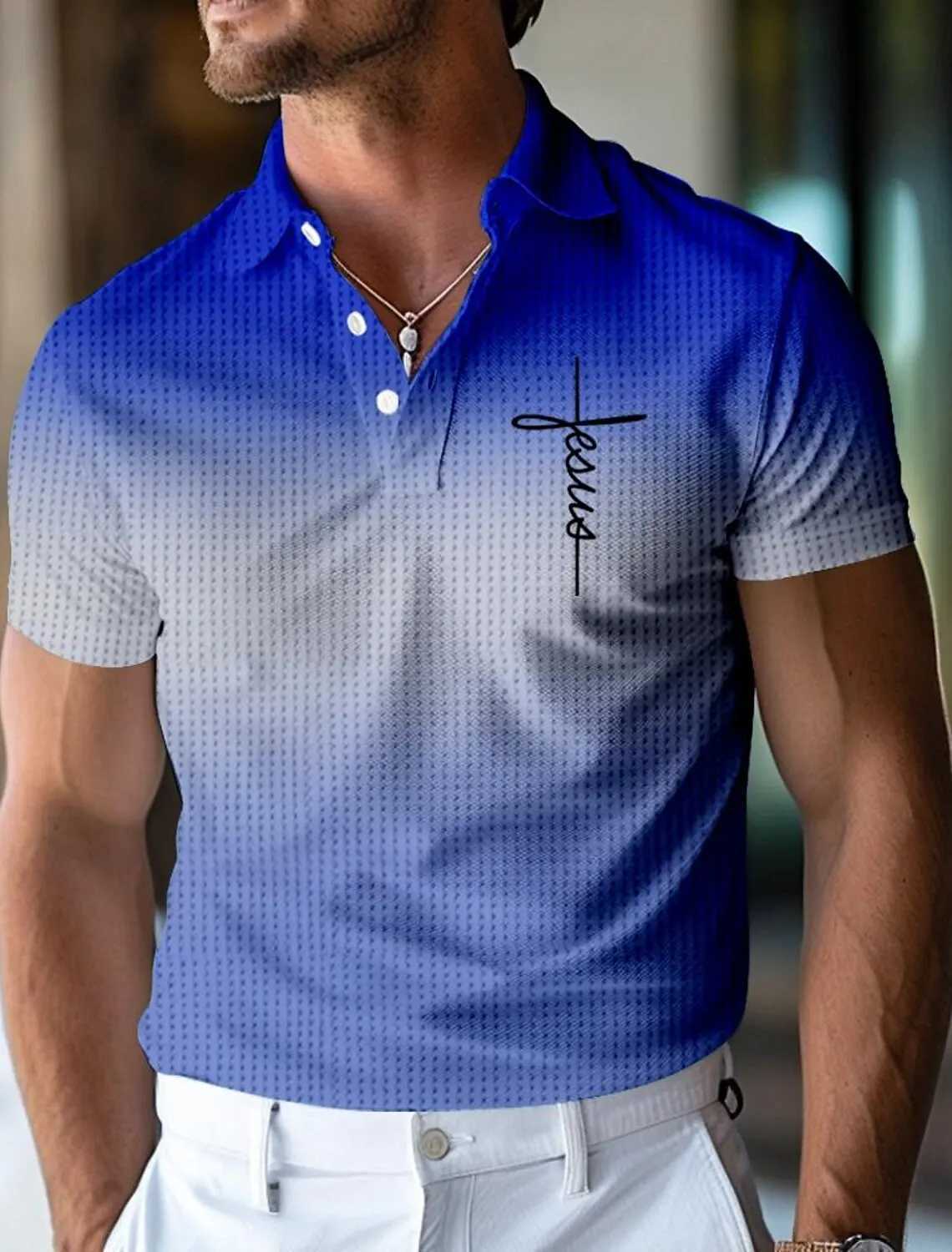 3D Printed Mens Polo Shirts Golf Shirt Short Sleeve Polo Shirts Collared Shirts Casual Beach Wear Vacation Wear Party Tops W250515