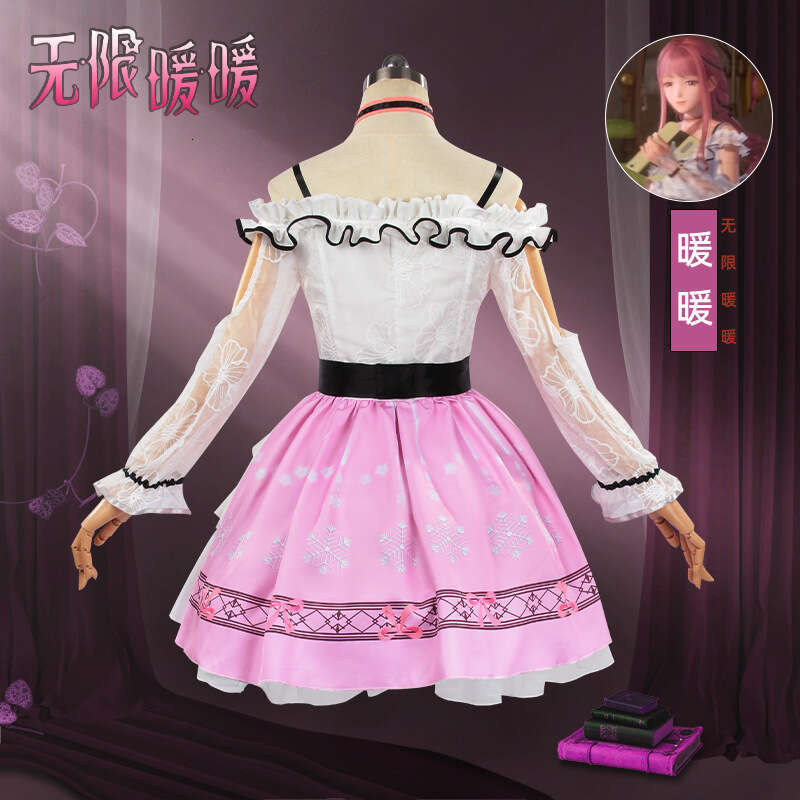 Infinite Warm Coswear Open World X up Adventure Pink Dress cosplay costume