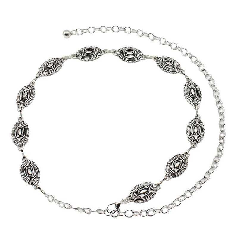 Retro Versatile Ethnic Style Metal Bohemian Waist Chain Belt For Women Fashion Sweater Chain Waist Seal Body Decor Accessories Y250515