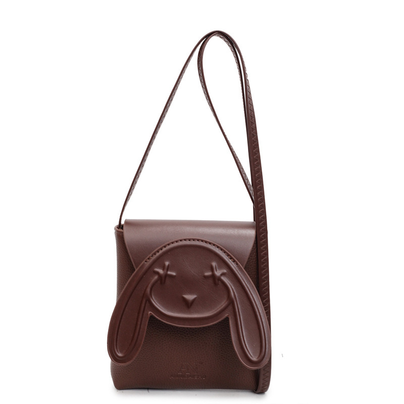 2025 New Creative Cute Rabbit Elegant Princess Single Shoulder for Women, Versatile Solid Color Simple Leisure Crossbody Bag
