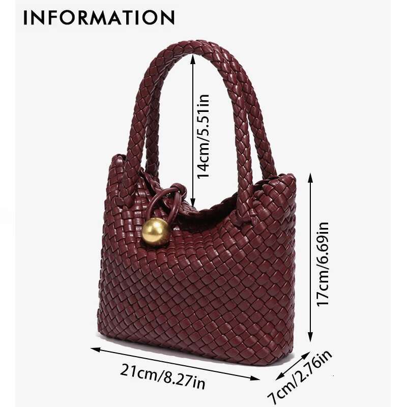 Woven Shoulder Crossbody for Women Small Vegan Leather Purse Tote Handbag Hobo Bag