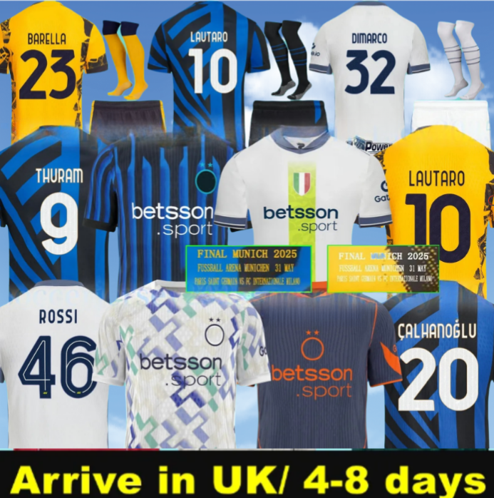 4XL 24 2025 26 THURAM 4th Soccer Jerseys LAUTARO CALHANOGLU TAREMI InTEr Milanes CORREA ARNAUTOVIC FRATTESI BARELLA ZIELINSKI Men Kids Kit socks sets football shirt