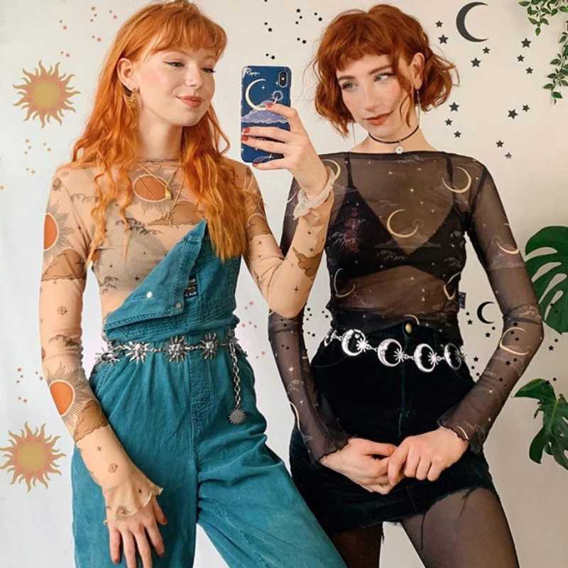 Gold Chain Belt Female Waist Moon Sun Metal Belts For Women Punk Dress Waistband Gothic Jeans Accessory On Ketting Belt Y250515