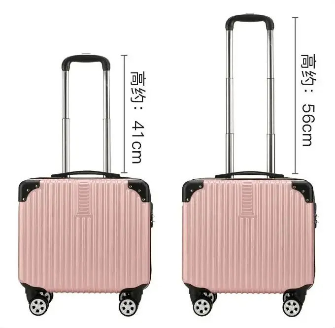 Mini Small 18-Inch Travel Boarding Suitcase Luggage Student Japanese-Style Retro Lightweight Password Trolley Case 250514