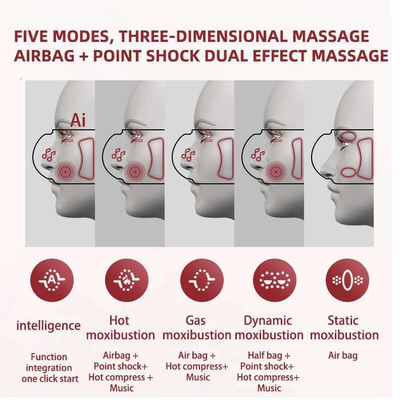 Electric Massager 4D Music Hot Compress Air Bag Pressure Vibration Massage Eye Care Instrument Relief Fatigue Improve Sleep