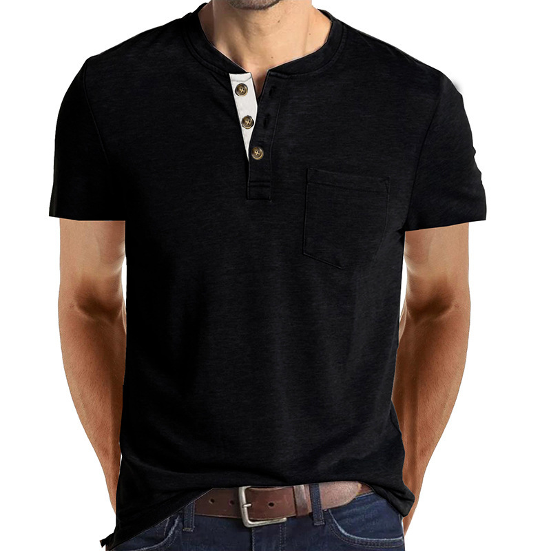 2025 Summer Short Sleeved Men's Henry T-shirt Clothing Round Neck Top Designer Clothes