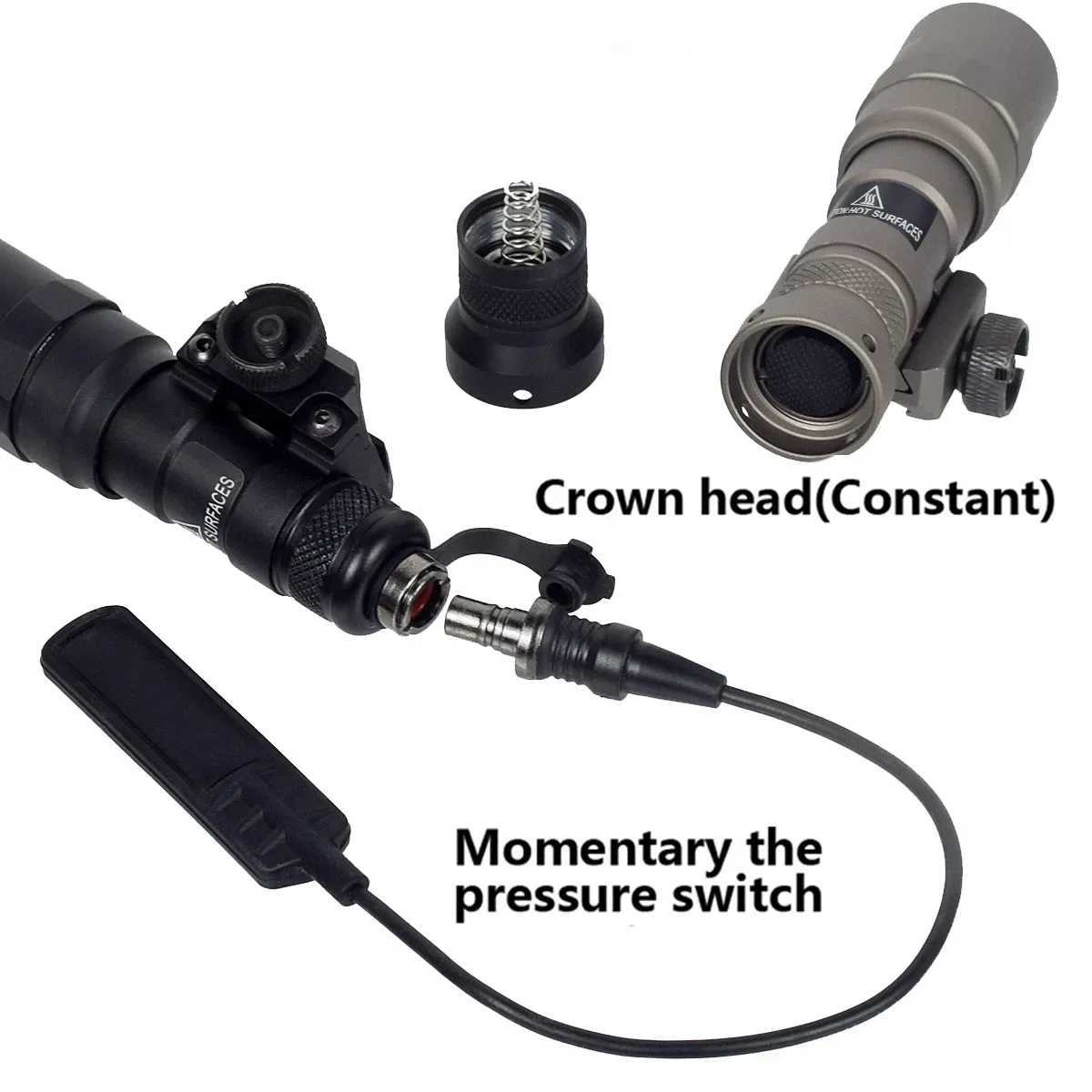 Tactical SureFire Airsoft M300 M300B M300C M300V IR Constant And Strobe SF Scout Light AR15 Rifle Weapon LED Flashlight LED Lamp Z250514