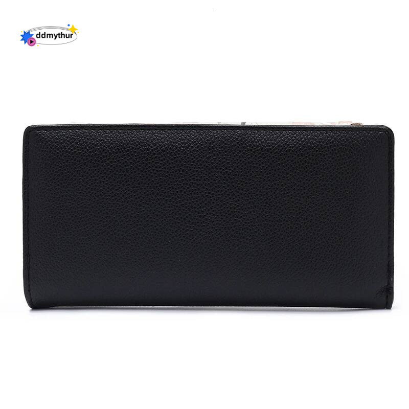 2024 summer new women's long Korean PU print buckle folding can expand mobile phone wallet multi-card fashion trend ins n ddmythur