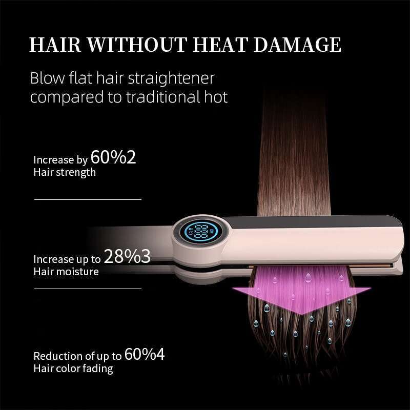 Ceramic straightener, professional salon straightener and curling iron, negative ion hair care & infrared, gifts