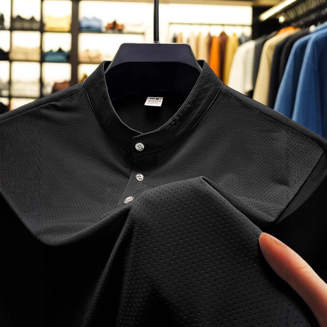 Ins Summer Quick Sale Collar Jacquard Men's Sports Polo Shirt Top Designer Clothes