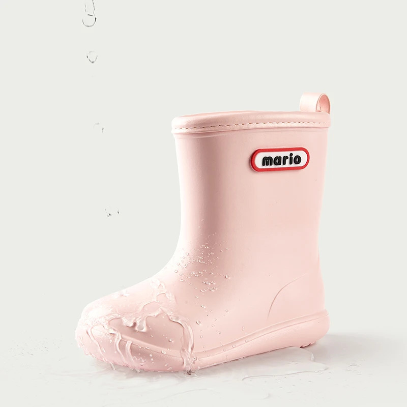 Cheerful Mario Kids rain boots for Boys and girls outdoor waterproof cute water shoes 250515