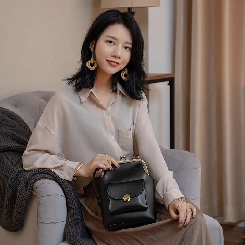 NIGEDU Women Shoulder Bags Korean Style Metal Buckle Clip Ladies Handbags PU Leather Lady Sling Bag Female Crossbody Bag Purses
