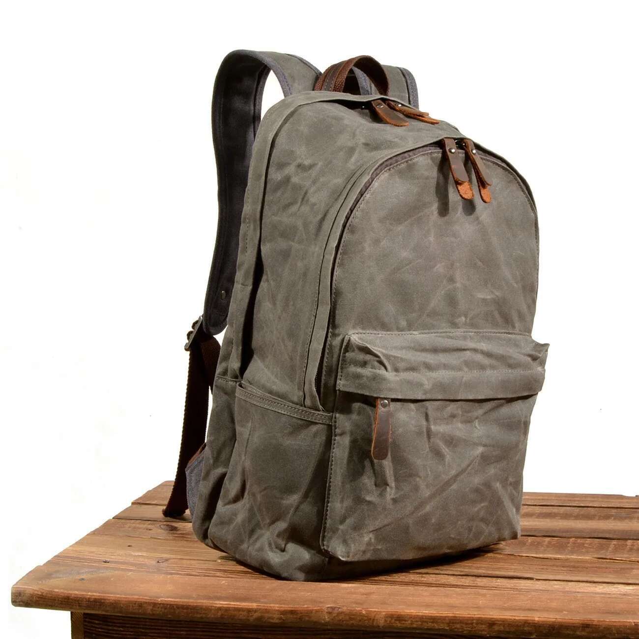 New Designer Waterproof oil wax Canvas Daypacks Unisex men Vintage Backpacks women Anti-thief Travel Rucksacks Retro School Bags