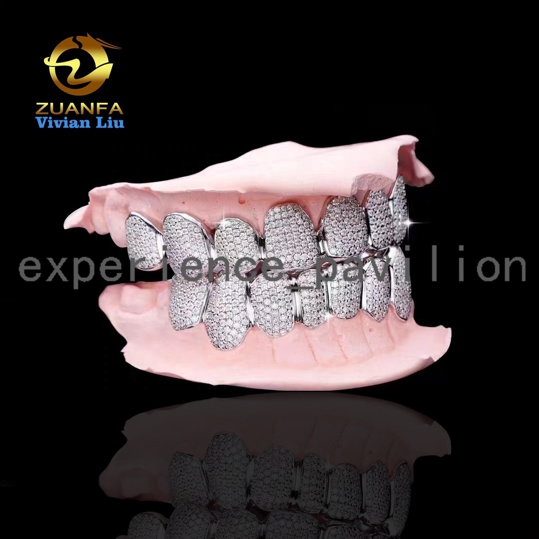 Iced Out Hip Hop Fine Jewelry VVS Moissanite Custom Diamond Grillz