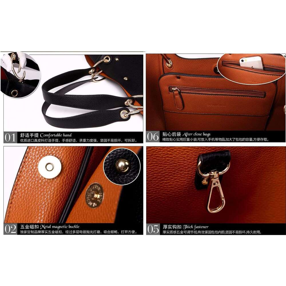 Large Work Tote Bag for Women Designer Purses and Handbags Big Bucket bags Ladies Travel Crossbody Purse