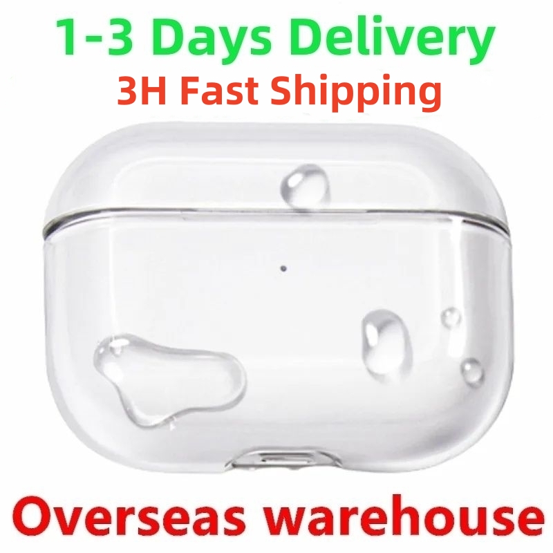 US Euro Warehouse Earphones Headphone Accessories Transparent Cover Wireless Charging Box Shockproof Case