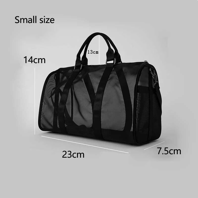 Fashion Transparent Mesh Lage Yoga Sports Women's Outdoor Fiess Travel Diagonal Cross Bag