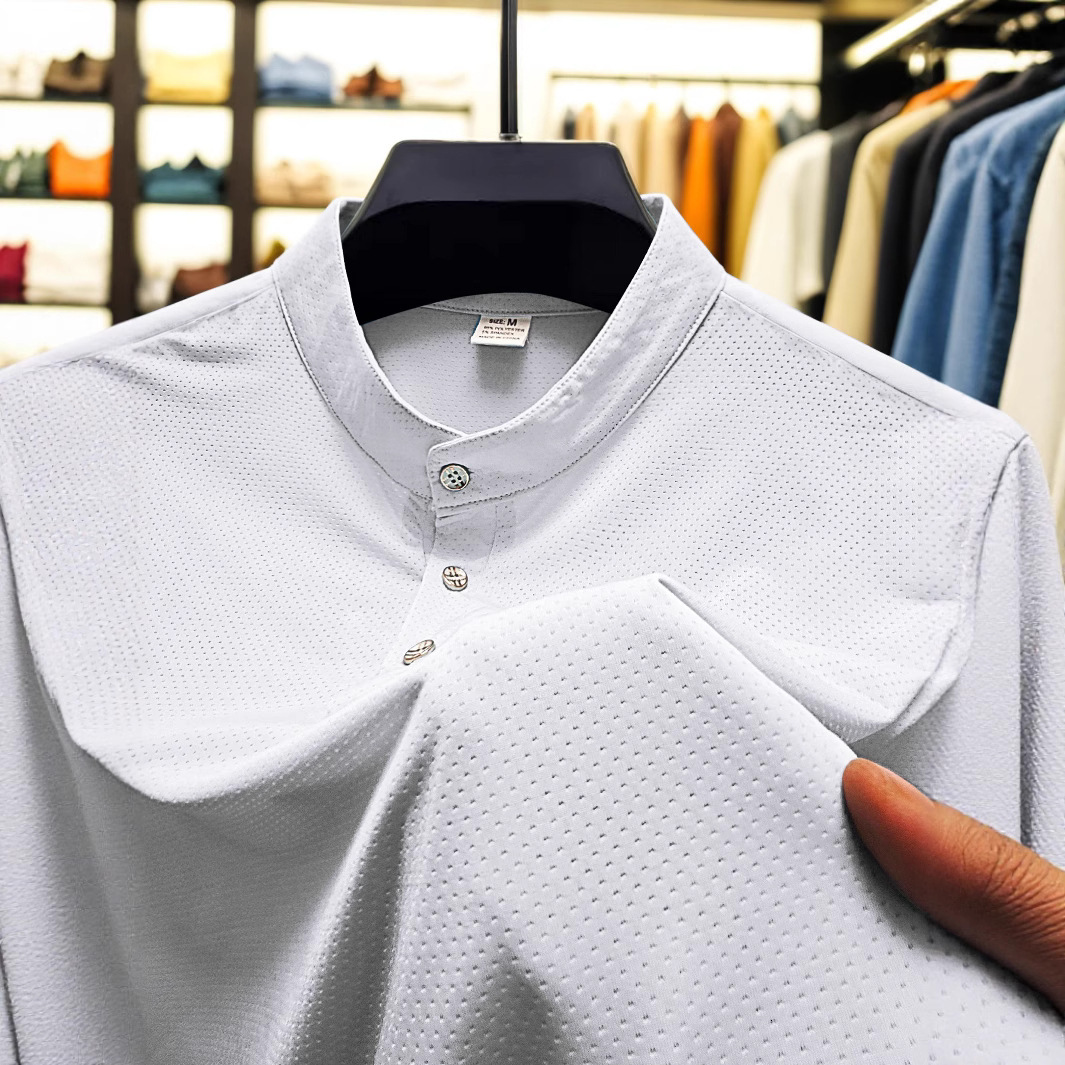 Ins Summer Quick Sale Collar Jacquard Men's Sports Polo Shirt Top Designer Clothes