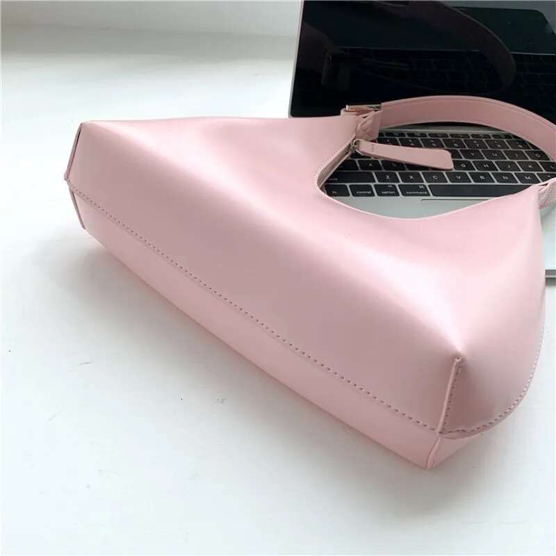 Ladies' Shoulder Girls' High-End Sense, Niche Underarm Bag, PU Leather, Cream Colored Small Handbag