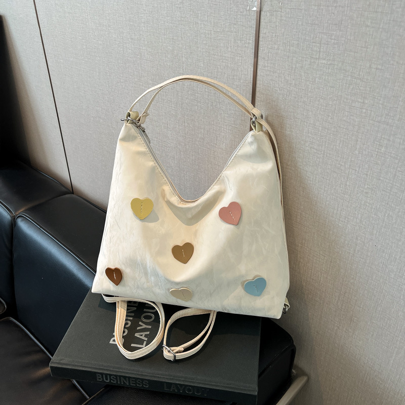 Leisure Commuting Large Capacity Tote For Women New Free Delivery Designer Bag 2025 New Versatile Luxury Bag Double Backpack Single Shoulder Crossbody