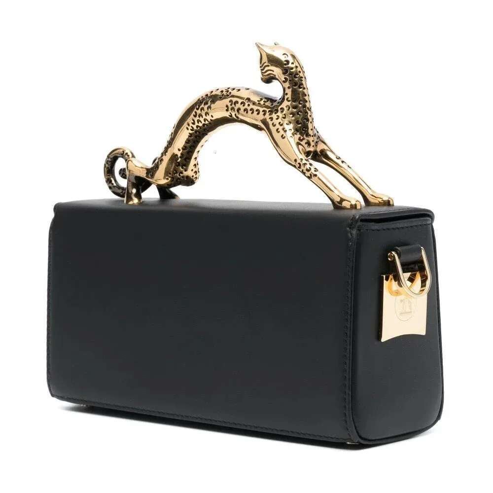 Famous Brand Replica Bags For Women High Quality Metal Handle Designer Shoulder Bag Elegant Fashion Rectangular Handbag