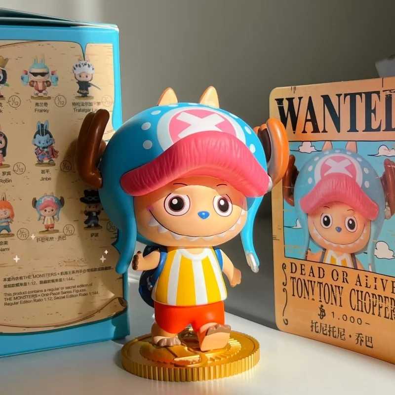 The MonstersOne Piece Handheld Blind Box Labubu Surprise Gift cartoon Exquisite Desktop Model Ornament Mystery Box Toys W250515