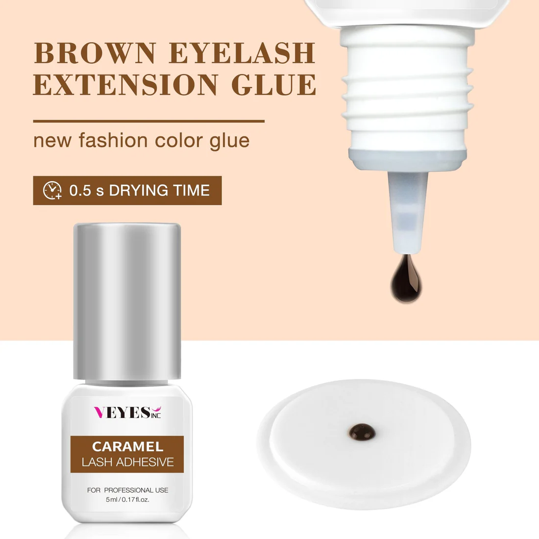 VEYES 0.5s 1s 2s Lash Adhesive Long Lasting Lash Glue for Eyelash Extension Glue Custom Eyelash Glue Wholesale Private Label