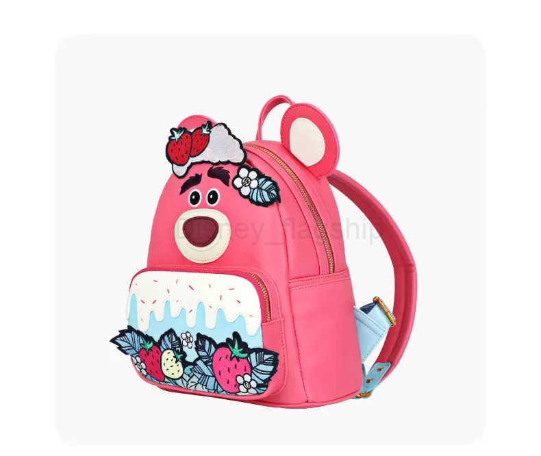 Disney Stitch PU Leather Backpack Cartoon Lotso Losto Fashion Print Donald Duck Mini Backpack PU Leather Women BackpackXJ250515