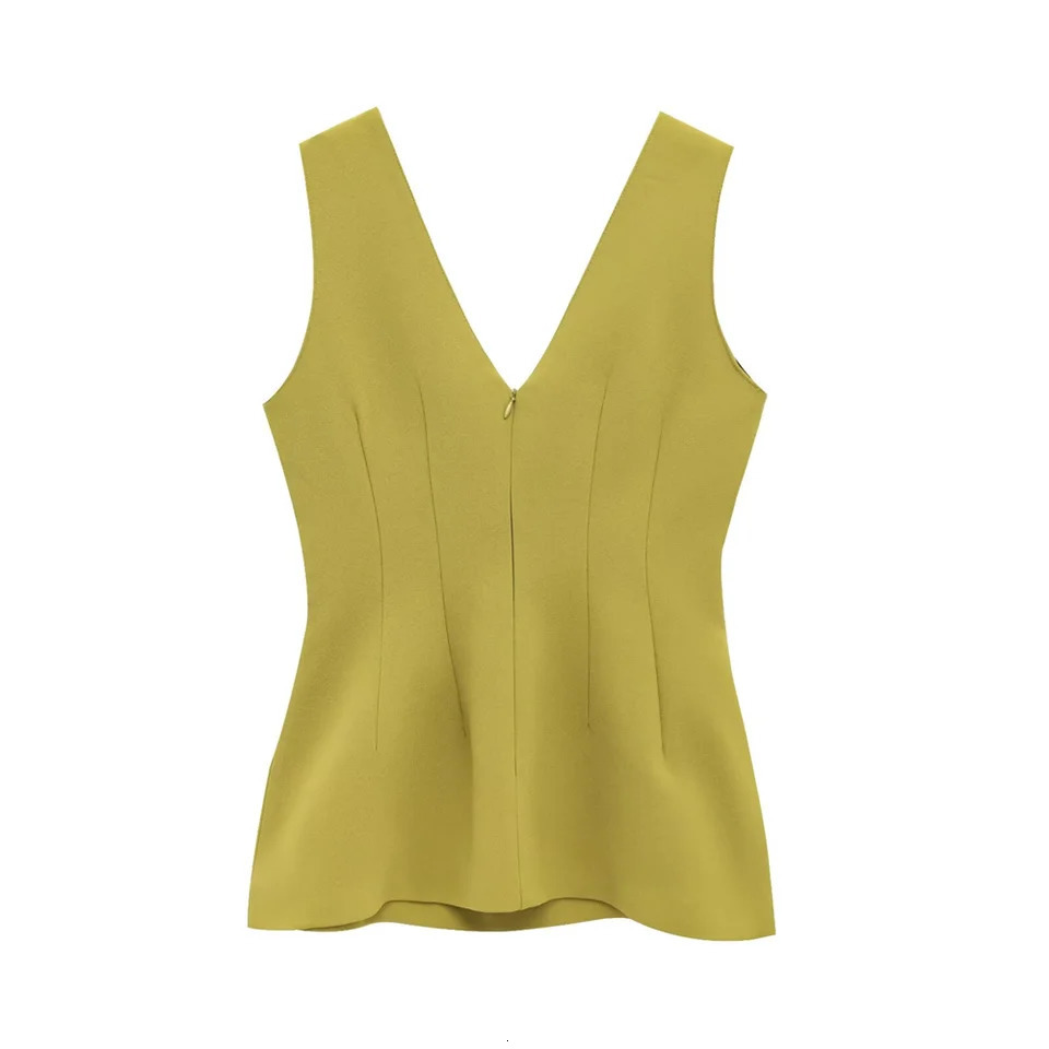 RARA Summer Womens Fashion Casual Simple Solid Color Short Skirt with Vneck Sleeveless Strap Top 250515