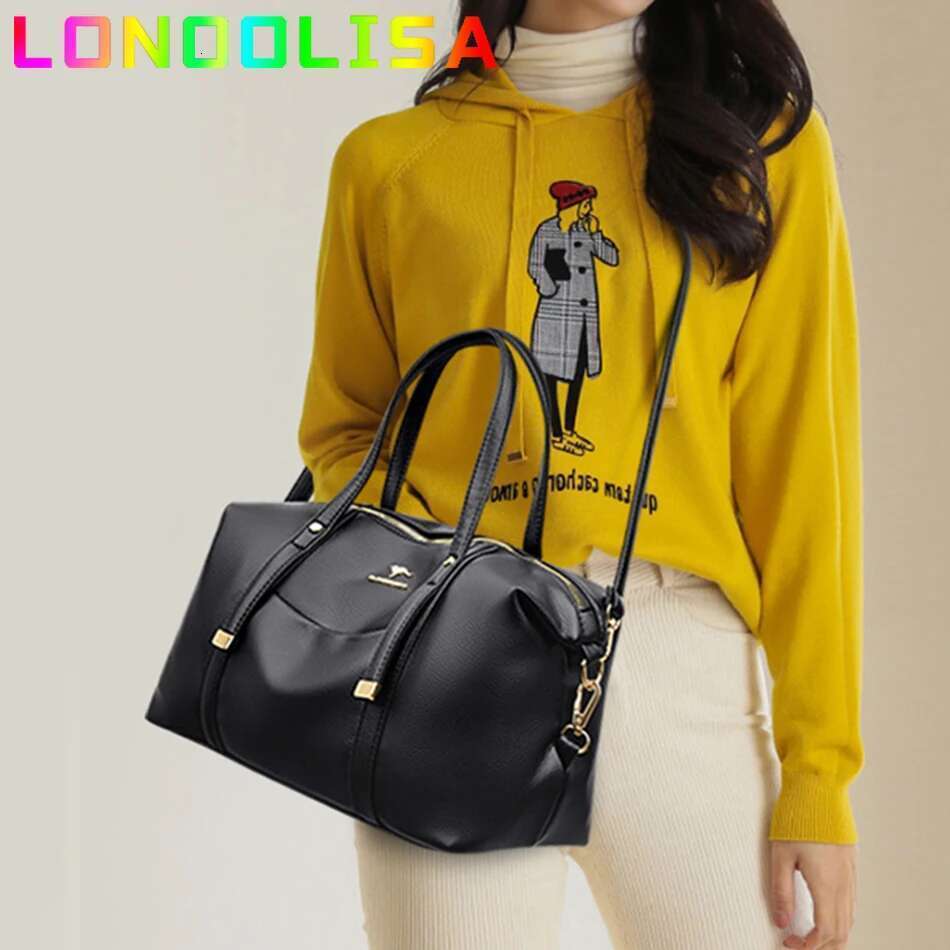 Genuine Brand Casual Tote Soft Leather Large Capacity Handbag Women's 2024 Shoulder Crossbody Bat Bag Sac A Main